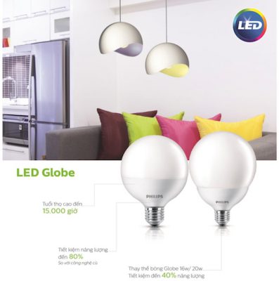 Đèn led Globe 10.5W-85W G120 Philips