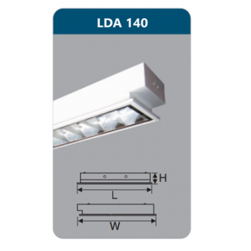 Máng đèn Led T8 1x18W LDA140 Duhal